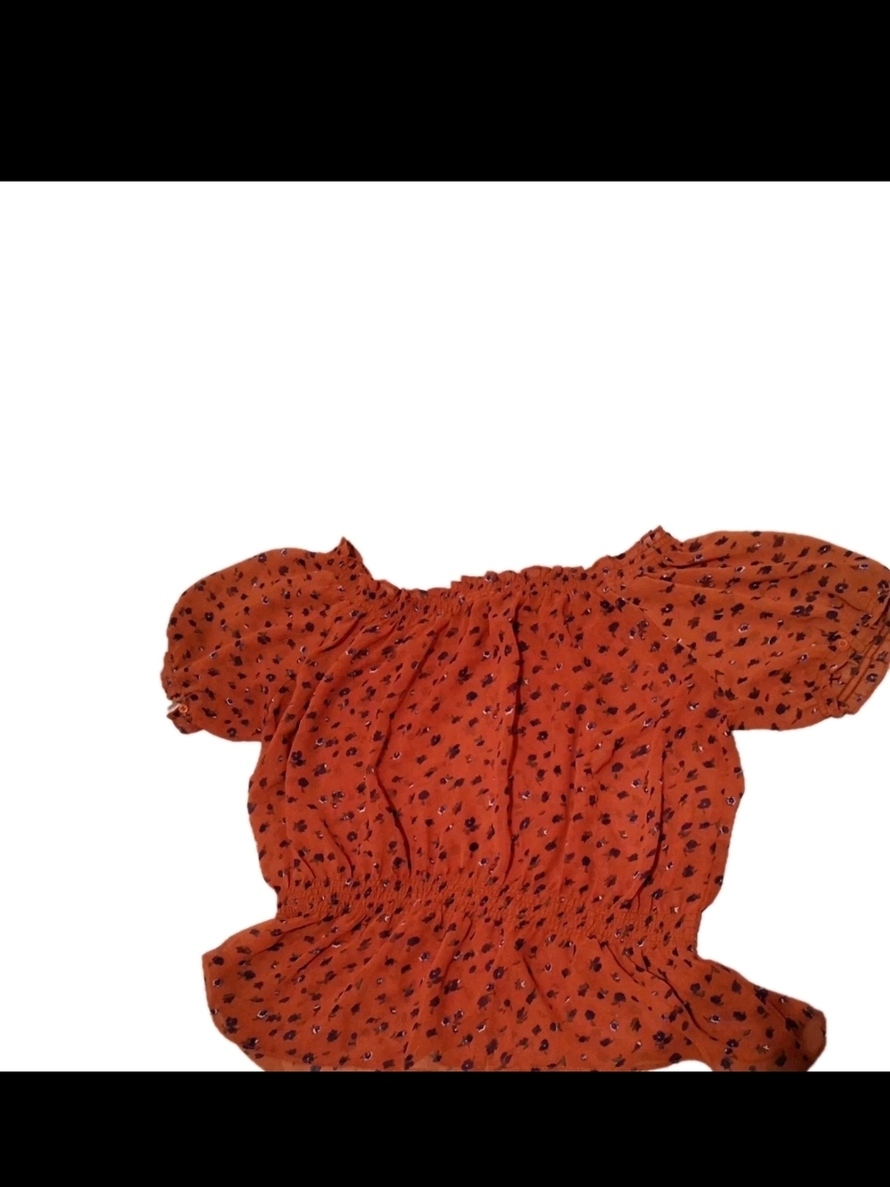 Pretty Good Boho Ruffle Blouse – Rust Floral ✨ - Picture 8 of 8